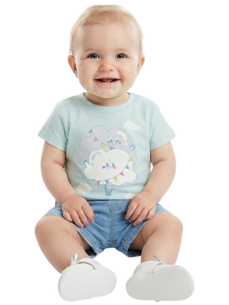 Image for Kids Girl's Printed Top,Light Turquoise