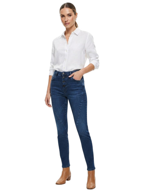 Image for Women's Plain Jeans,Dusty Blue