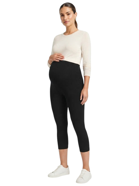 Image for Women's Plain Maternity Leggings,Black