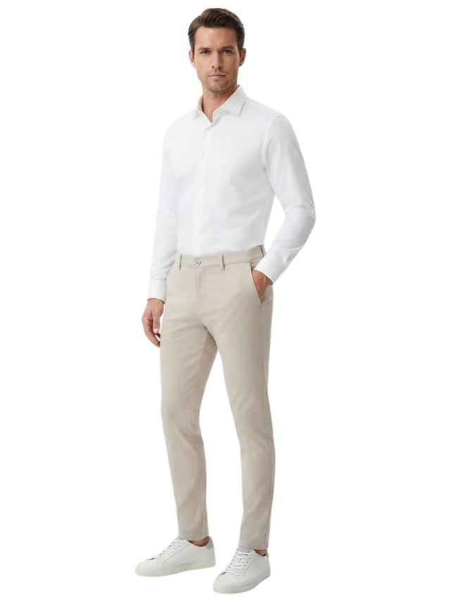 Image for Men's Plain Classic Pants,Beige