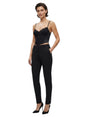 Image for Women's Plain Crop Top With Lace,Black