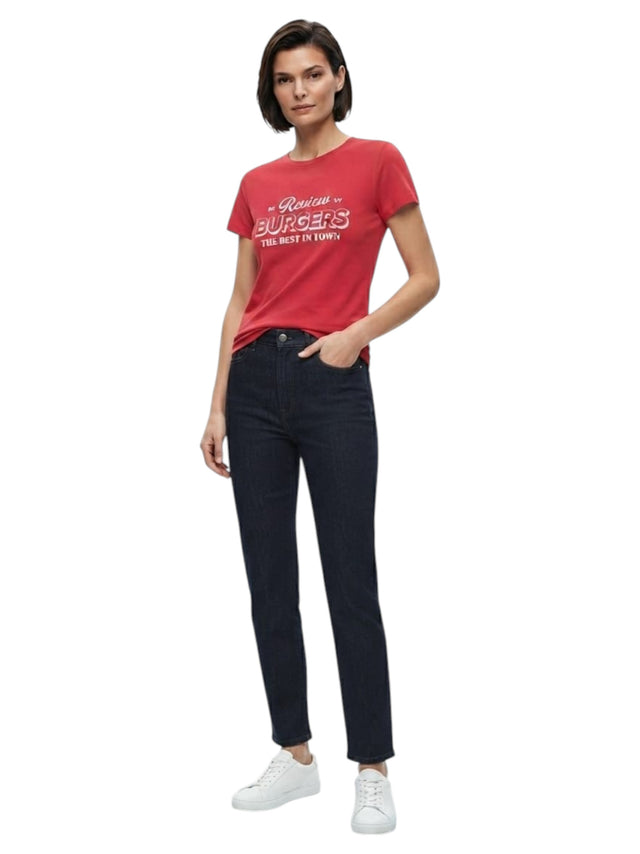 Image for Women's Printed Top,Red