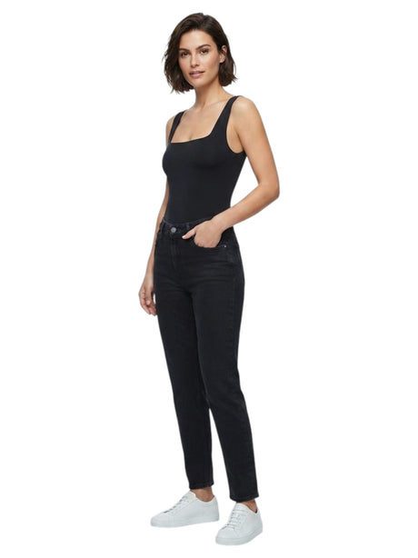 Image for Women's  Plain BodySuit Top,Black