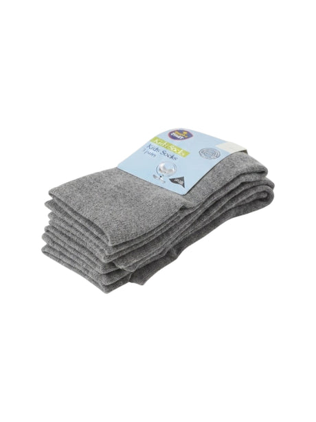 Image for Kids Boy's Plain Solid Socks Set 5Pieces,Dark Grey
