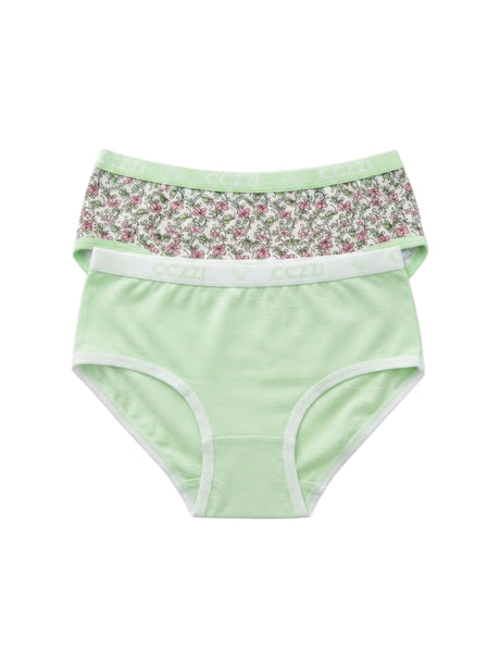 Image for Kids Girl's Floral Printed Slip Set 2Pieces,Light Green