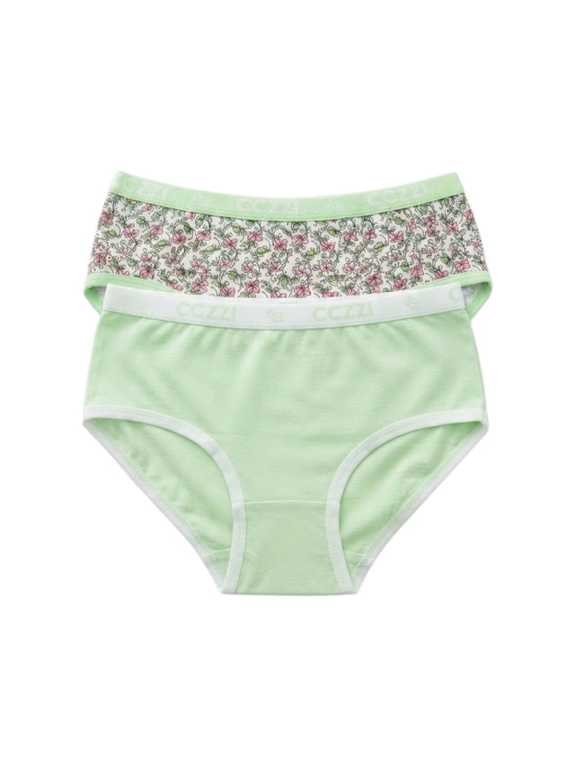 Image for Kids Girl's Floral Printed Slip Set 2Pieces,Light Green