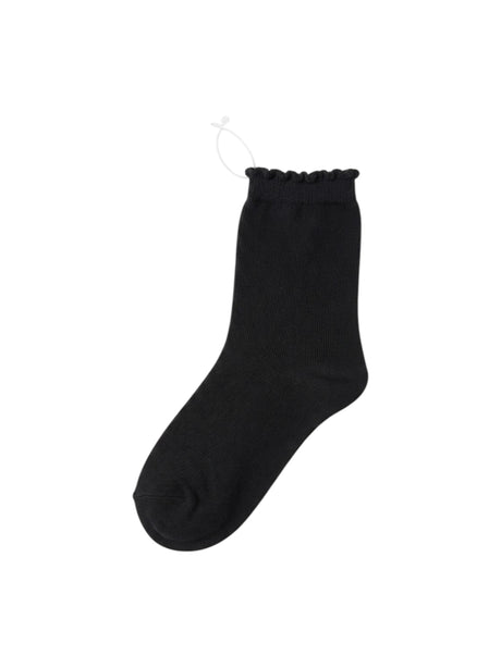 Image for Kids Girl's Plain Solid Socks,Black