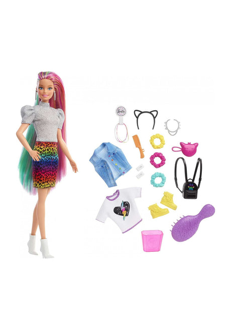 Image for Barbie Leopard Rainbow Hair