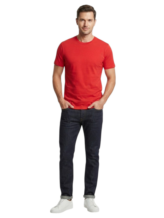 Image for Men's Plain Solid Top,Red