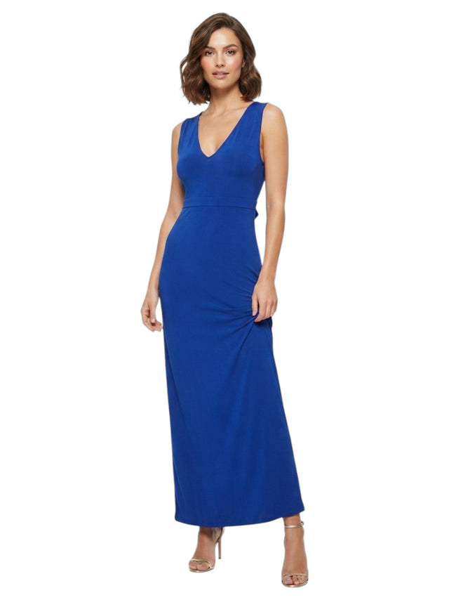 Image for Women's Plain Solid Dress,Navy Blue