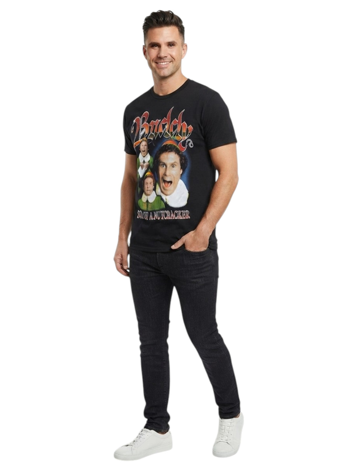 Image for Men's Graphic Printed Top,Black