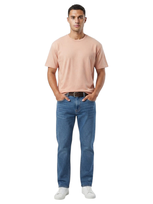 Image for Men's Plain Solid Top,Peach