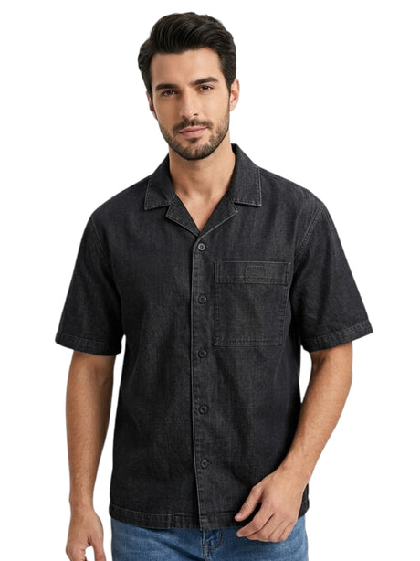 Image for Men's Plain Dress Shirt,Dark Grey