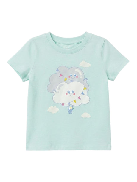 Image for Kids Girl's Printed Top,Light Turquoise