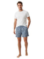 Image for Men's Printed Swim Short,Dusty Blue