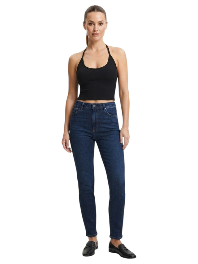 Image for Women's Plain Crop Top,Black