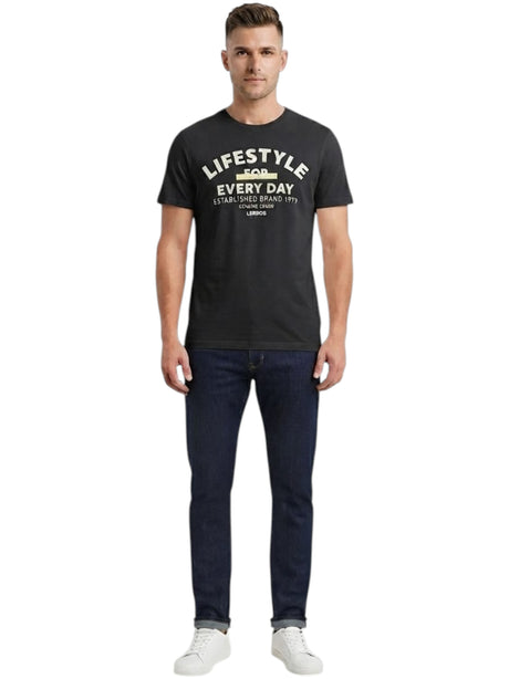 Image for Men's Printed Top,Black