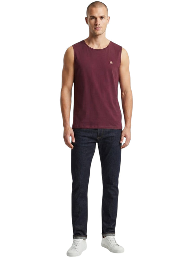 Image for Men's Plain Solid Top,Burgandy