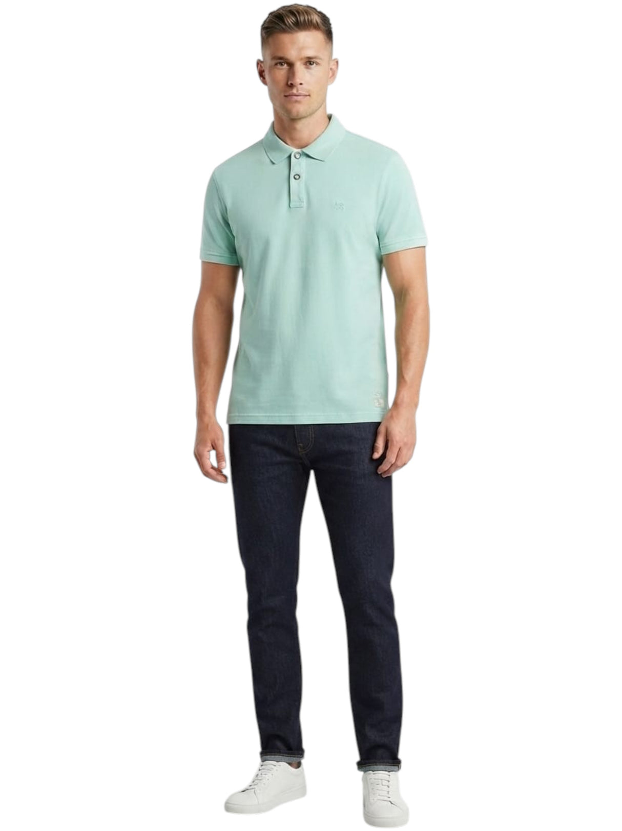 Image for Men's Plain Solid Top,Light Turquoise