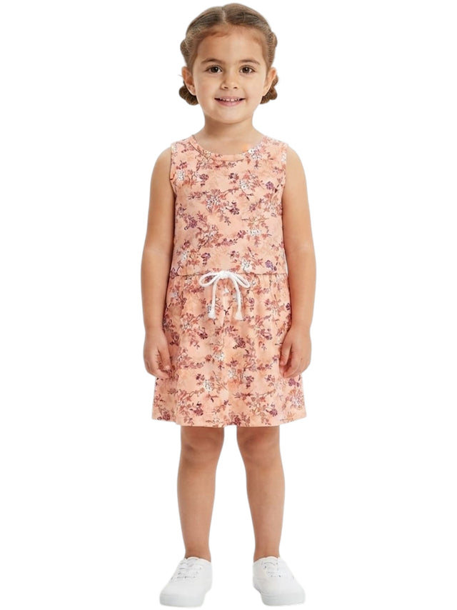 Image for Kids Girl's Floral Printed Dress,Coral