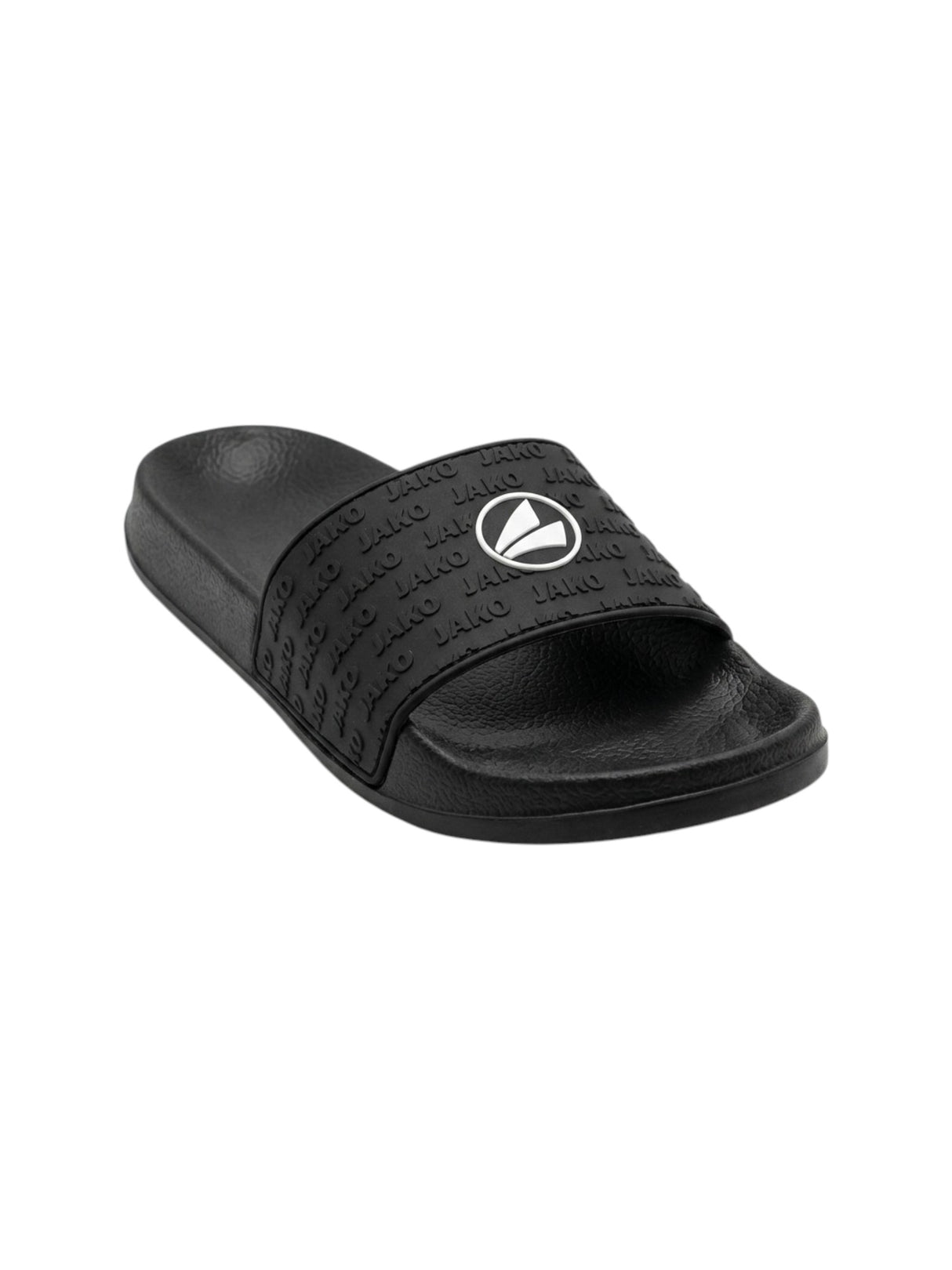 Image for Men's Logo Patched Slippers,Black