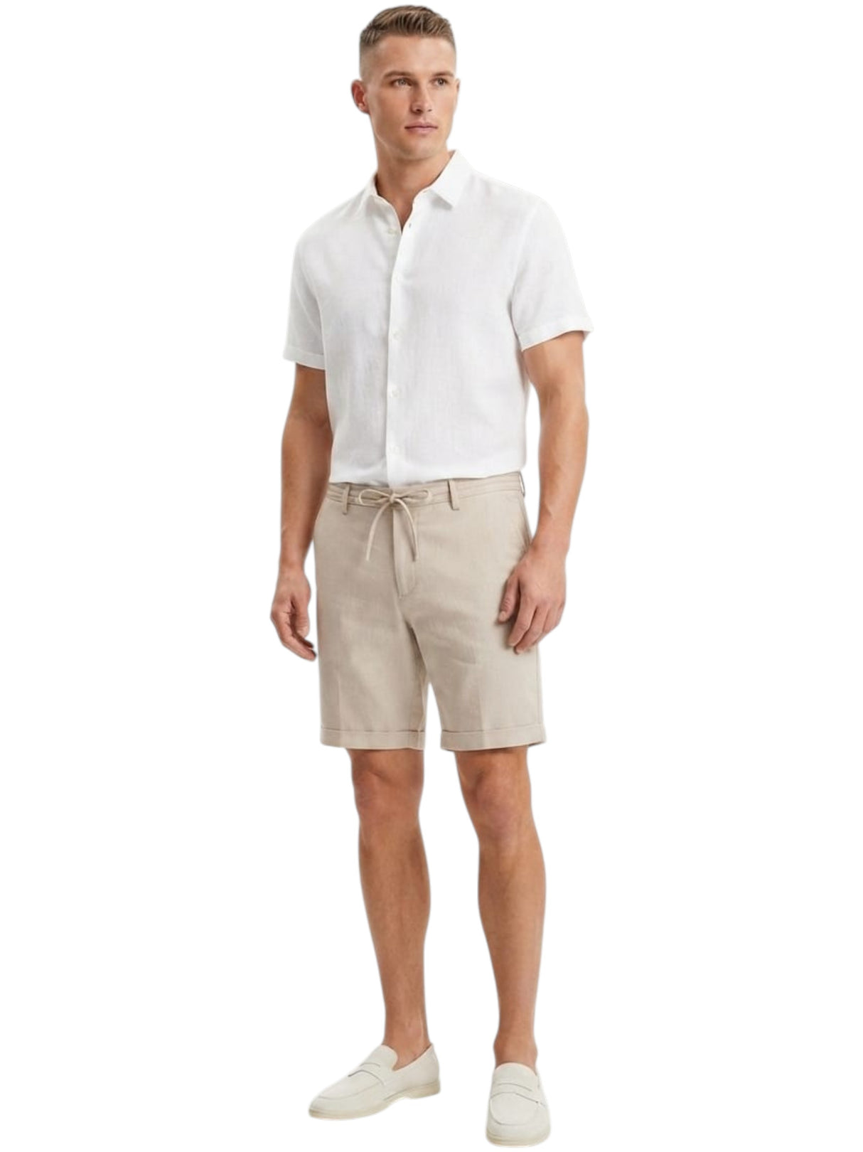 Image for Men's Plain Solid Short,Beige