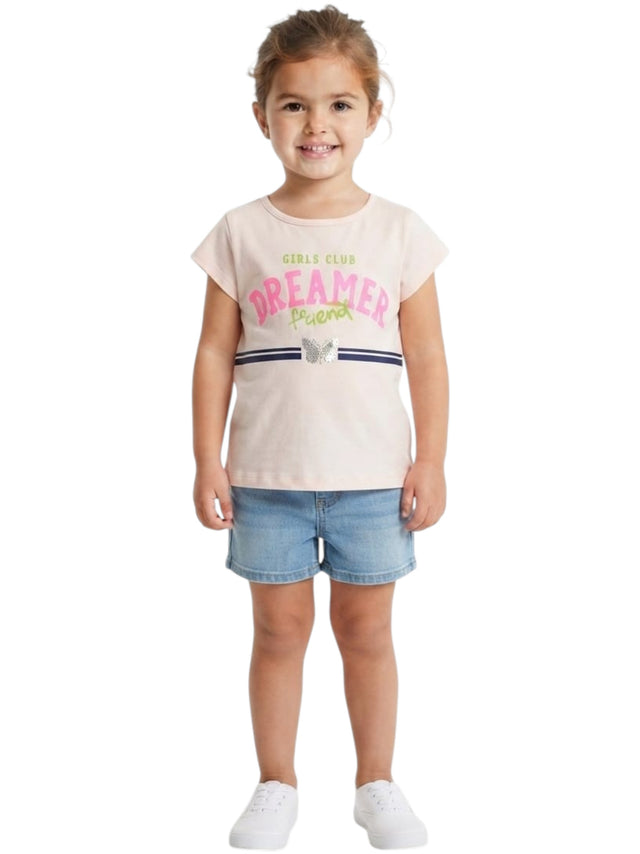 Image for Kids Girl's Printed Top,Light Beige