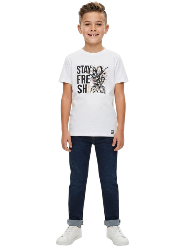 Image for Kids Boy's Printed Top,White