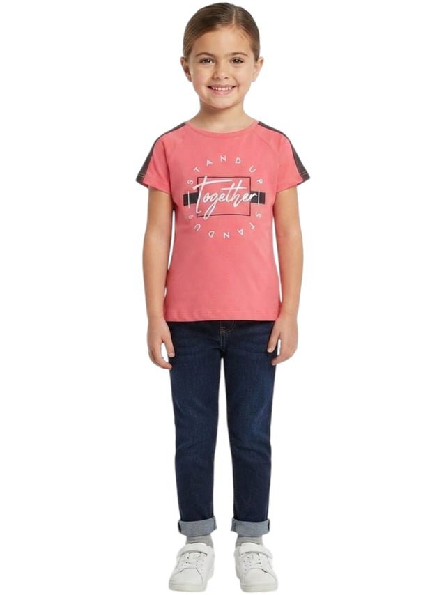Image for Kids Girl's Printed Top,Dark Coral