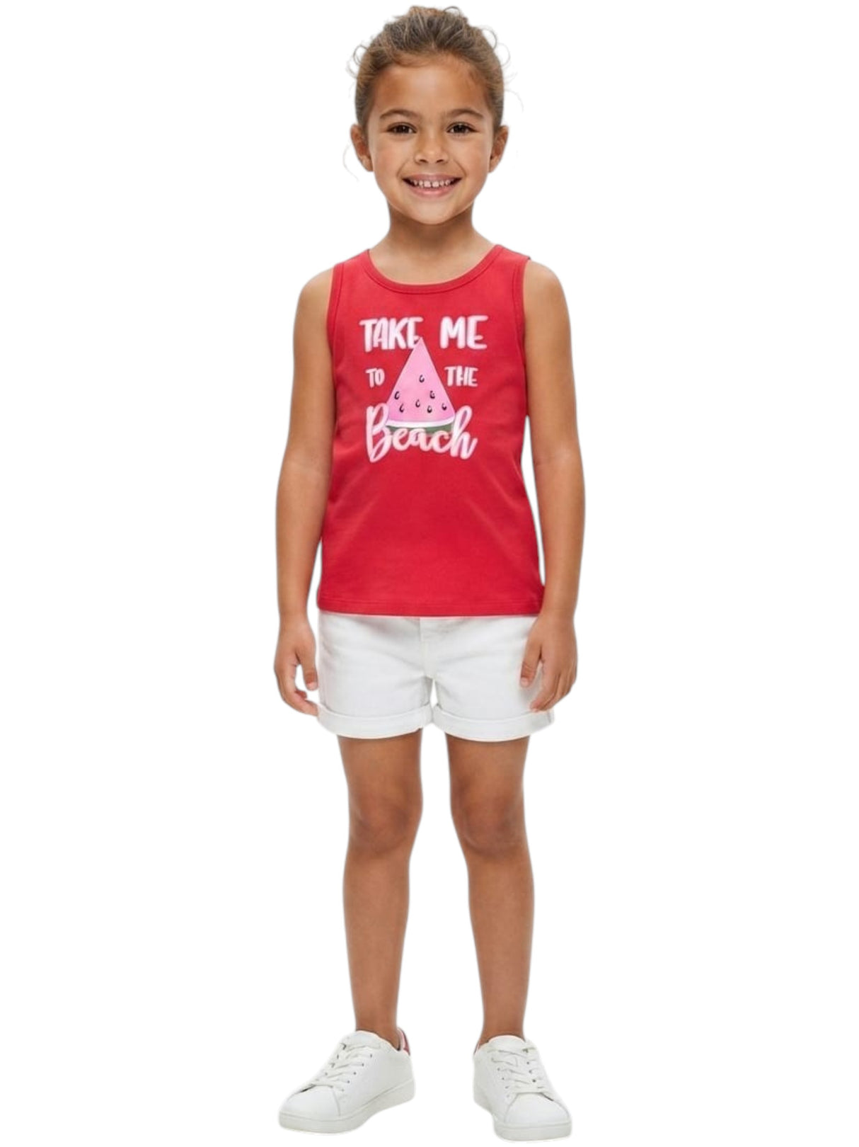 Image for Kids Girl's Printed Top,Red