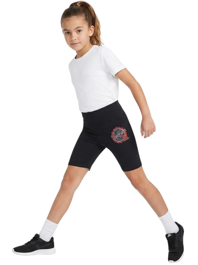 Image for Kids Girl's Printed Sport Short Legging,Black