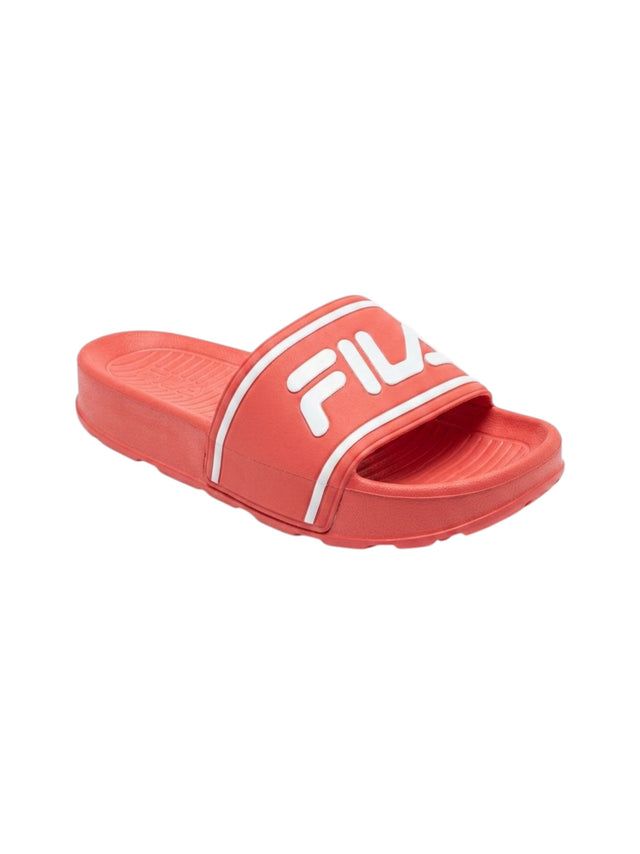 Image for Kids Boy's Logo Patched Slippers,Red
