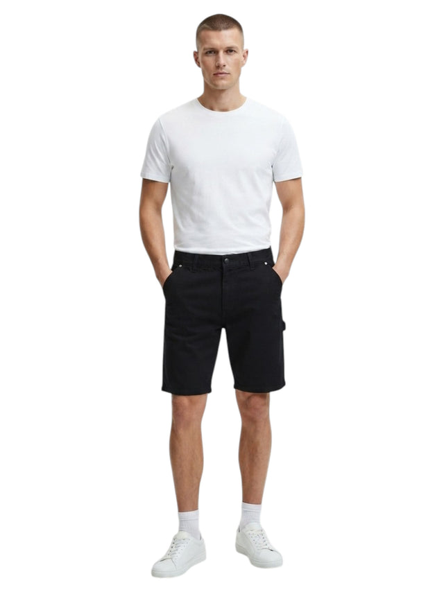 Image for Men's Plain Solid Jeans Short,Black