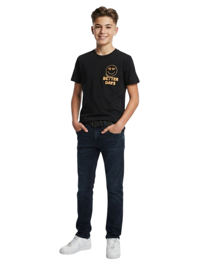 Image for Kids Boy's Printed Top,Black