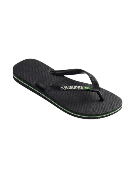 Image for Men's Logo Patched Slippers,Black