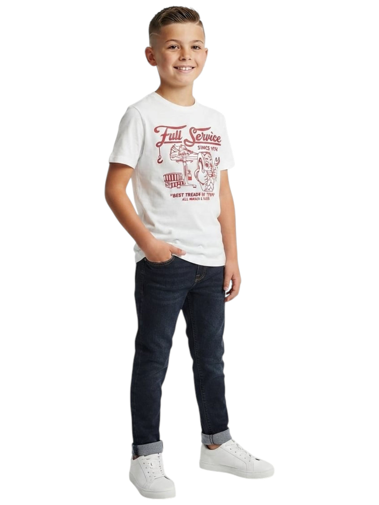 Image for Kids Boy's Printed Top,White