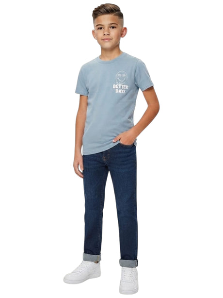 Image for Kids Boy's Printed Top,Light Dusty Blue