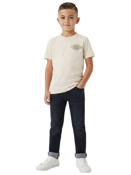Image for Kids Boy's Printed Back Top,Beige