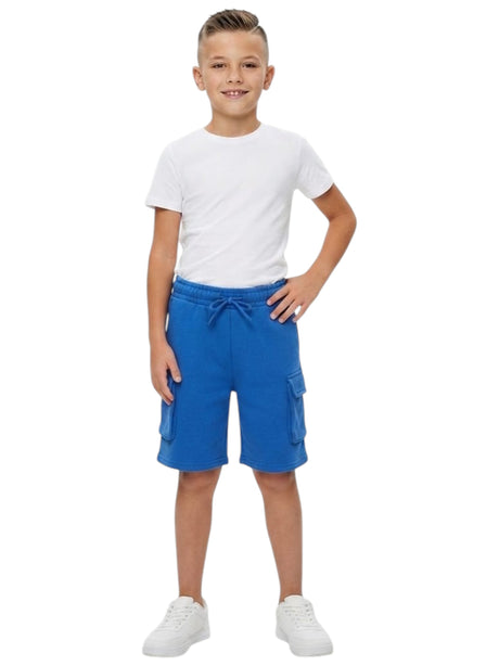 Image for Kids Boy's Plain Cargo Short,Navy Blue