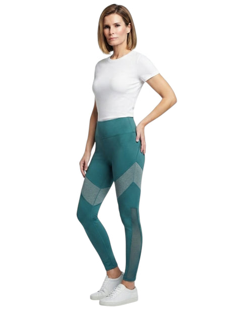 Image for Women's Colorblocked Legging,Dark Turquoise