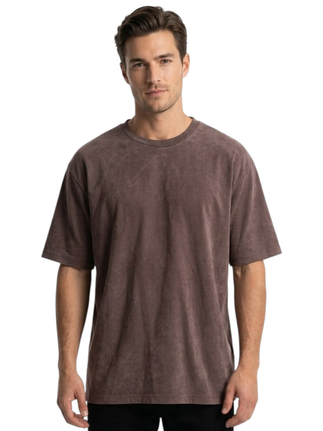 Image for Men's Plain Solid Top,Brown