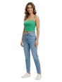 Image for Women's Textured Crop Top,Green