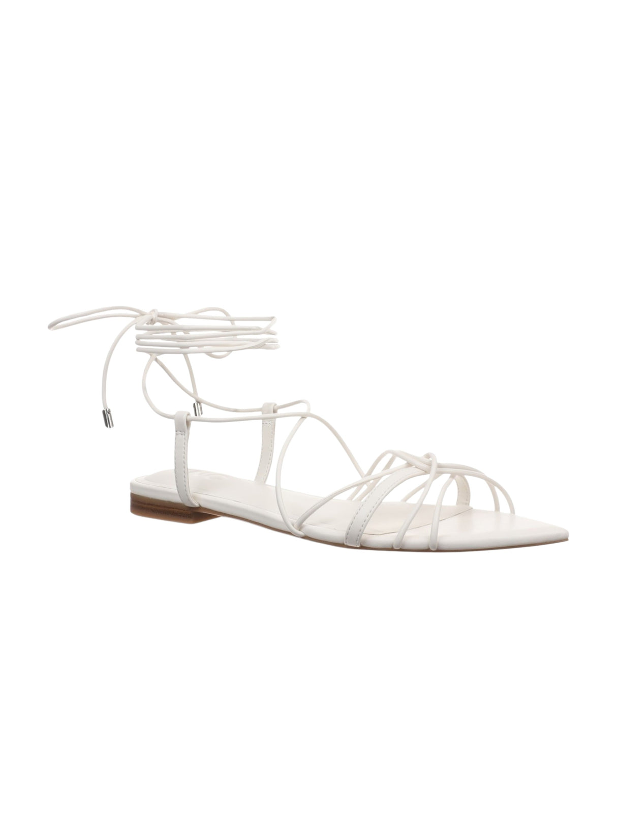 Image for Women's Plain Kharmaa Lace-up Sandals,White
