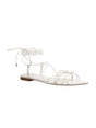 Image for Women's Plain Kharmaa Lace-up Sandals,White