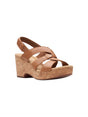 Image for Women's Textured Heeled Shoes,Brown