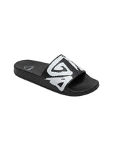 Image for Women's Logo Patched Slippers,Black