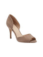 Image for Women's Textured Heeled Shoes,Dark Nude