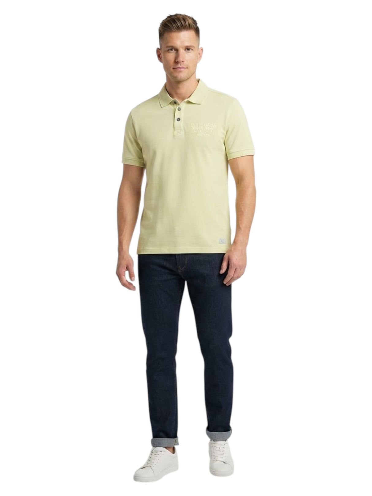 Image for Men's Printed Top,Yellow Green