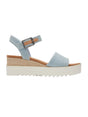 Image for Women's Plain Denim Sandals,Light Blue