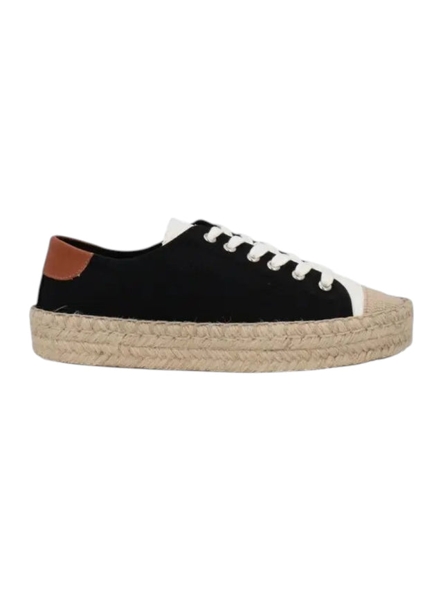Image for Women's Textured Espadrille Shoes,Black